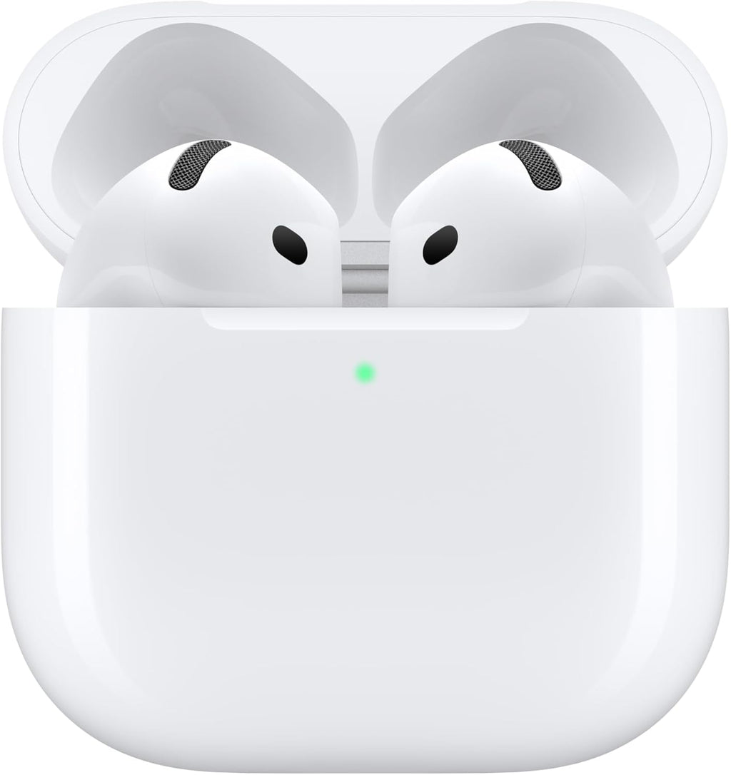 Apple AirPods 4 Wireless Earbuds – True Wireless Bluetooth Earphones with Spatial Audio, USB-C Charging Case, Clear Sound – White