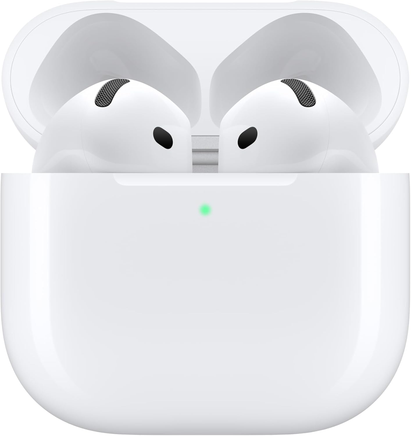 Écouteurs sans fil Apple AirPods 4 – Véritables écouteurs Bluetooth sans fil avec audio spatial, boîtier de charge USB-C, son clair – Blanc