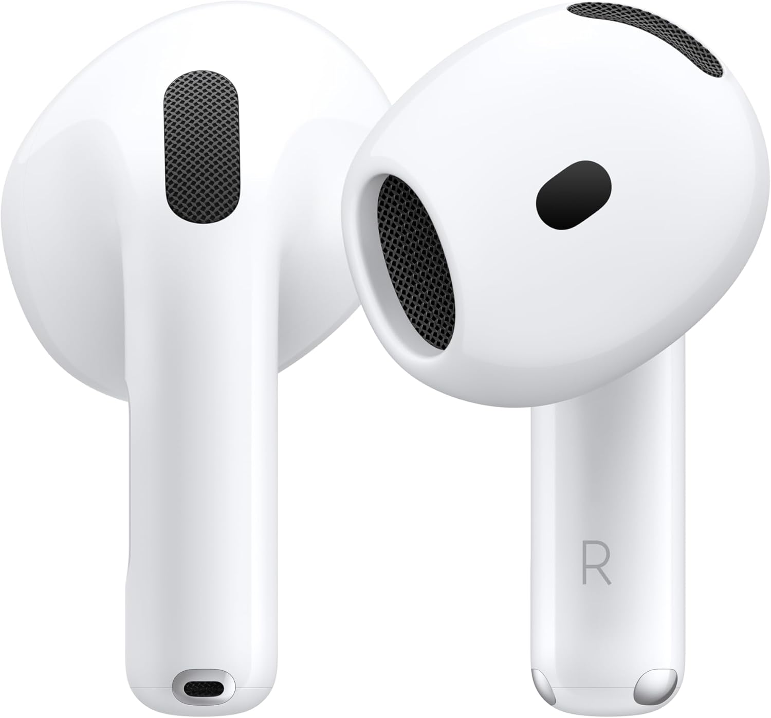 Écouteurs sans fil Apple AirPods 4 – Véritables écouteurs Bluetooth sans fil avec audio spatial, boîtier de charge USB-C, son clair – Blanc