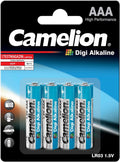 Camelion AAA 4-Pack Batteries – High Performance AAA Alkaline Batteries, Long-Lasting Power for Remote Controls, Toys, Electronics