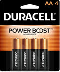 Duracell Power Boost AA Batteries 4-Pack – Long-Lasting Alkaline Double A Batteries for Electronics, Remotes, Toys & Devices