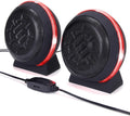 ENHANCE SL2 USB Gaming Speakers for PC – Stereo Computer Speakers with Red LED Lights, USB Powered, 3.5mm Audio, Compact Desktop Sound System