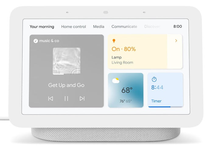Google Nest Hub (2. Generation) Smart Display mit Google Assistant – 7 Zoll Touchscreen, Smart Home Steuerung, Schlaferfassung, Bluetooth- & Wi-Fi-Lautsprecher