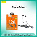 HOCO ES62 Wireless Neckband Kopfhörer Bluetooth Sport-Kopfhörer – Magnetische In-Ear-Ohrhörer mit HD-Sound, integriertem Mikrofon und langer Akkulaufzeit