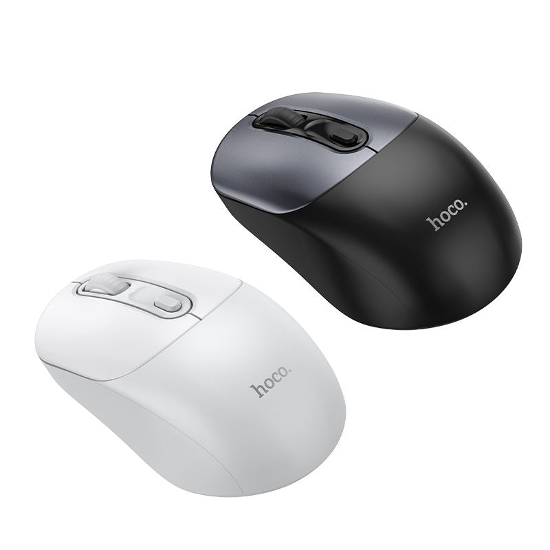 HOCO GM28 Kabellose Maus – 2.4G Optische Computermaus mit einstellbaren 1600 DPI, Ergonomisches & Lautloses Design für Laptop und PC