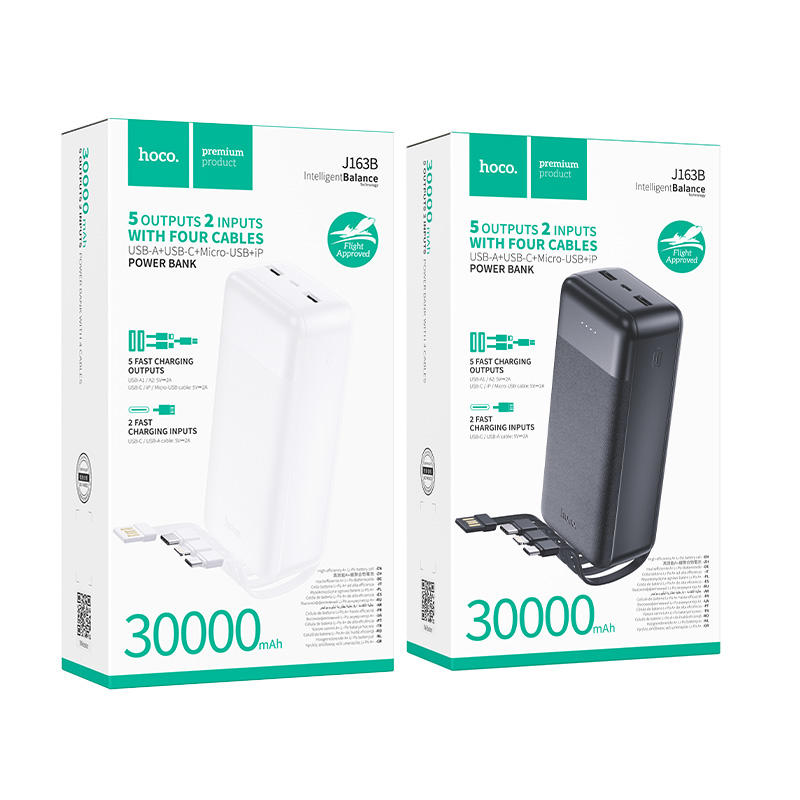 HOCO J163B Wonderful LED Power Bank – Hochleistungs-Powerbank mit LED-Anzeige für Smartphones & Tablets