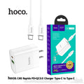 HOCO C80 USB-C to USB-C Fast Charging Cable 60W – Durable PD Charging & Data Sync Cable for Android Phones, Tablets, and USB-C Devices