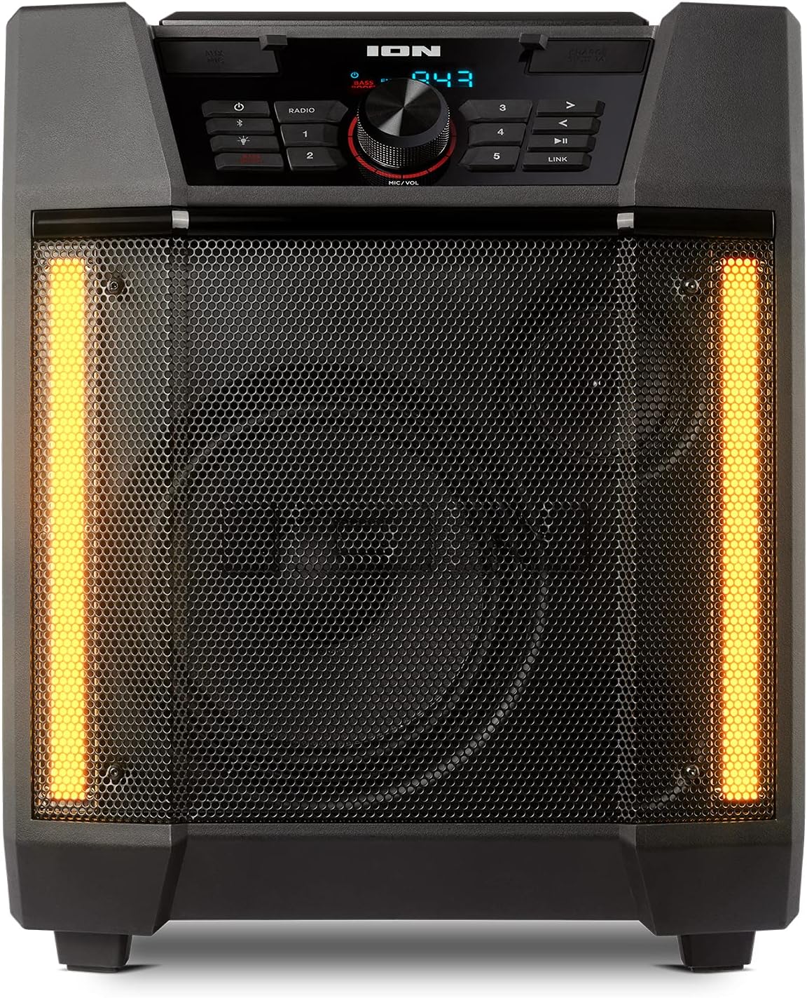 Enceinte Bluetooth portable ION Audio Adventurer IPA131 – Enceinte sans fil étanche pour l'extérieur avec radio AM/FM, chargement USB et longue autonomie