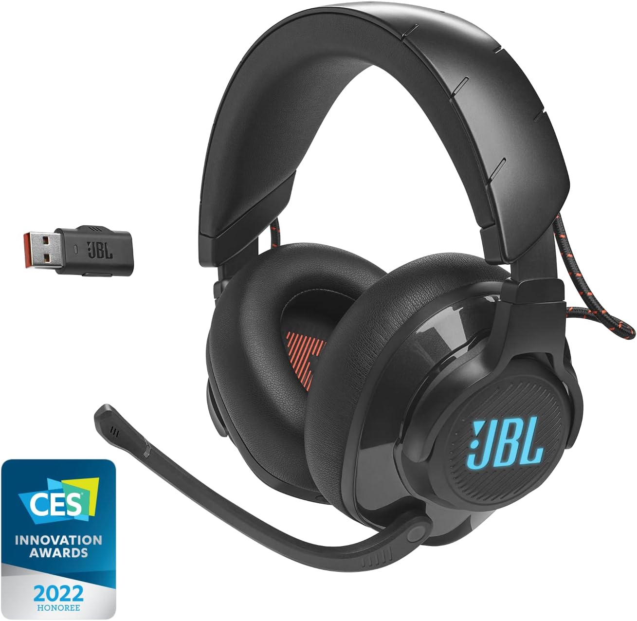 JBL Quantum 610 Wireless Gaming Headset – Immersive Surround Sound, 2.4GHz Wireless, Long Battery Life