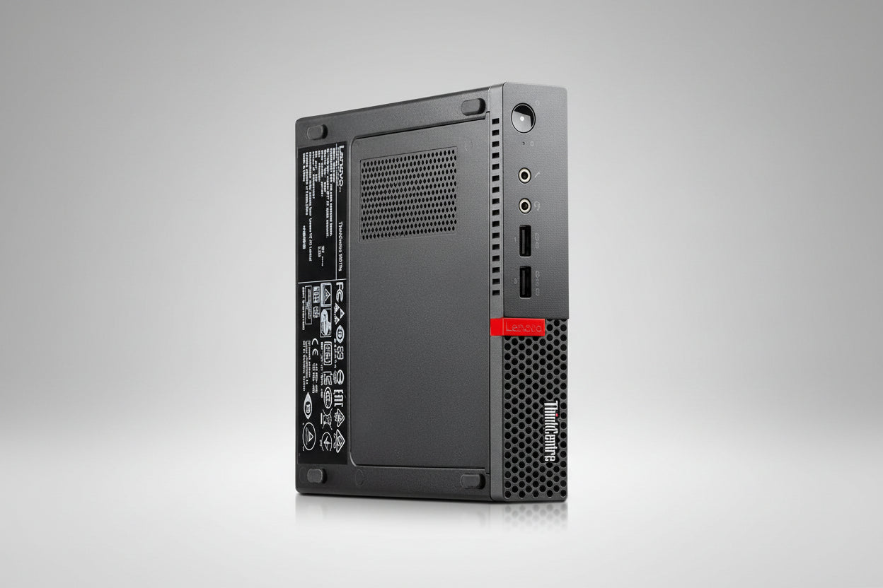 Lenovo ThinkCentre M910q Tiny Mini Desktop PC – Compact Business Computer, Powerful Intel Performance, Space-Saving Design (Refurbished)