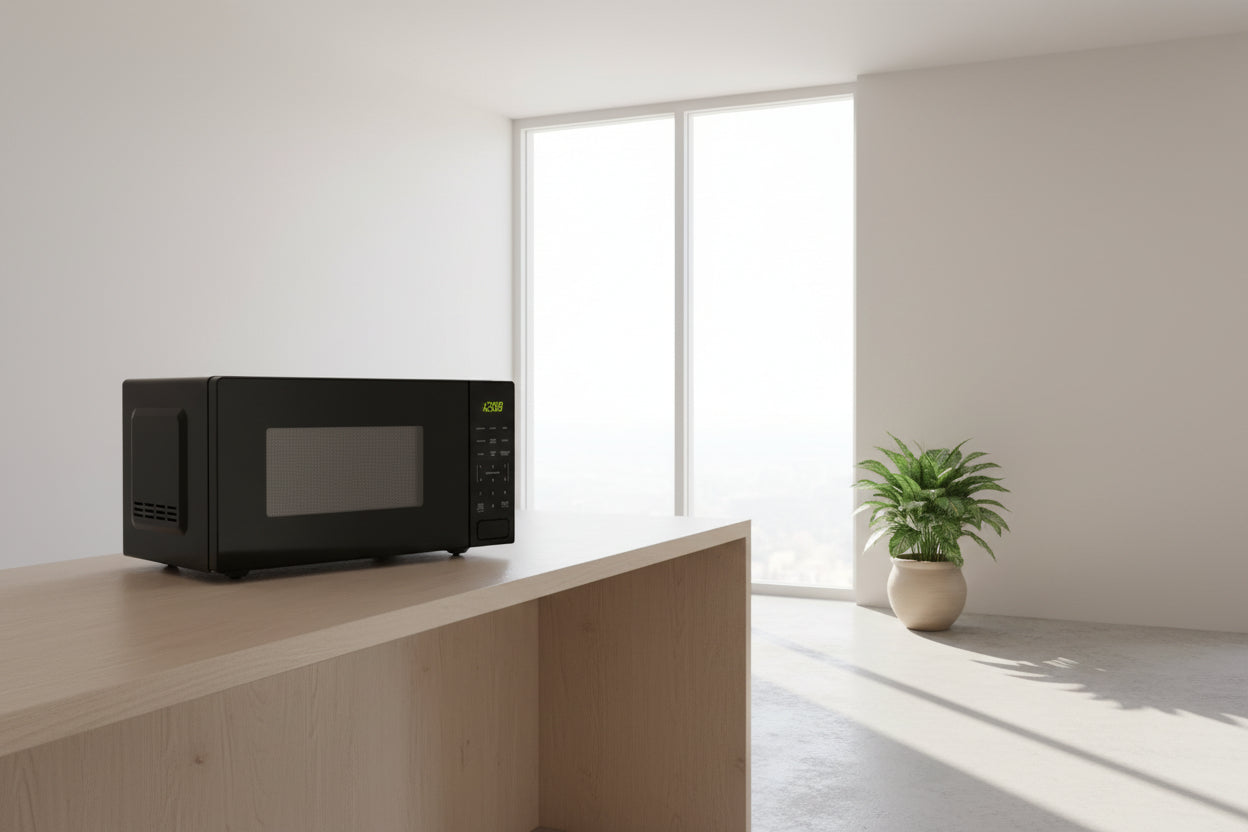 Mainstays 1.1 Kubikfuß Countertop Mikrowelle, 1000 Watt, Schwarz – Kompakt, Leistungsstark & Einfach zu bedienender Küchenhelfer