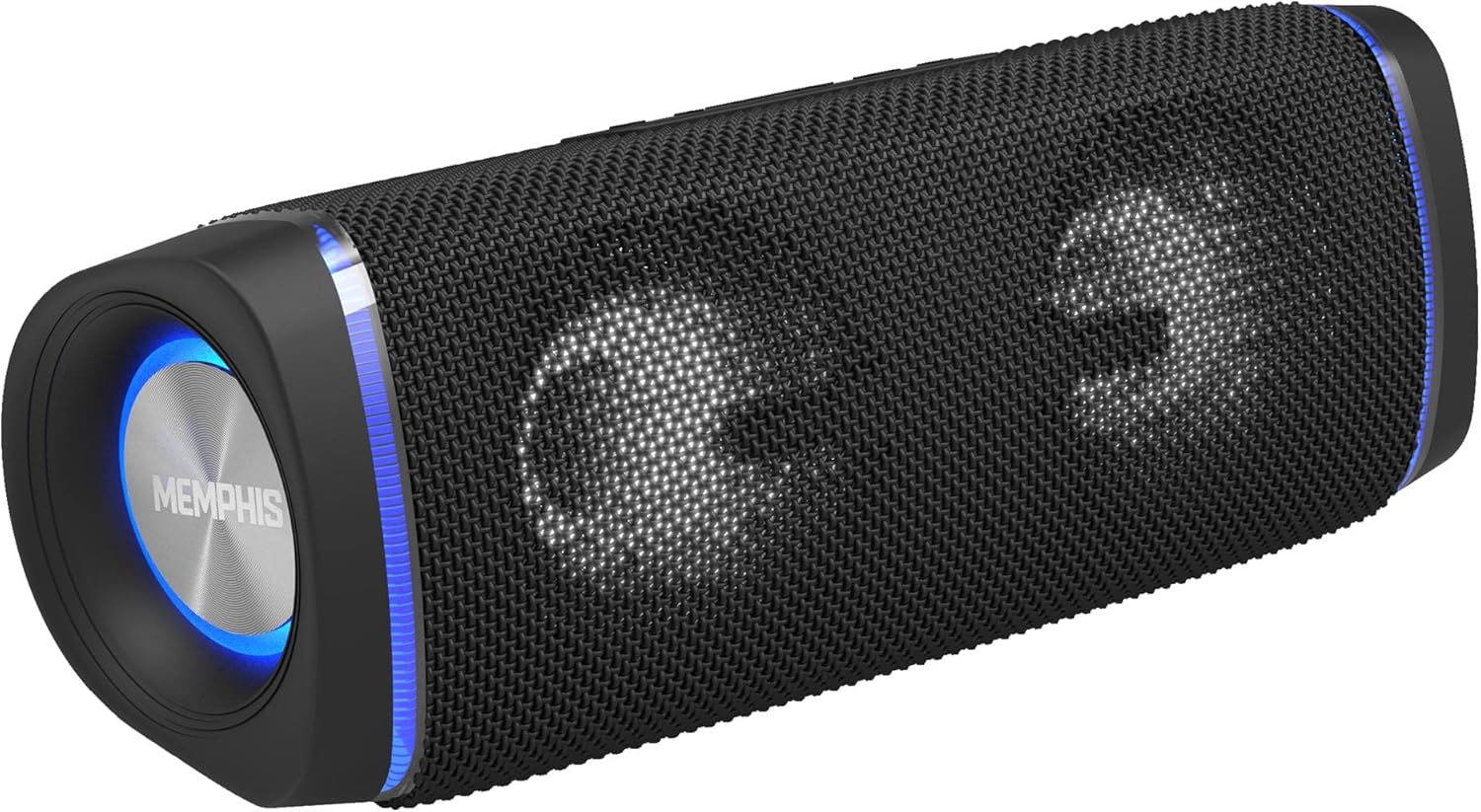 Memphis MFLOWBTK Flow Portable Bluetooth Speaker – Waterproof Wireless Speaker with Powerful Sound, LED Lights & Rechargeable Battery