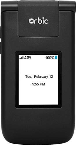 Orbic Journey V Flip Phone 4G LTE Flip Cell Phone – Compact Dual Display Feature Phone with Camera & Long Battery Life