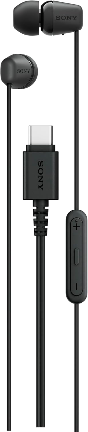 Écouteurs intra-auriculaires filaires Sony IER-EX15C – Écouteurs stéréo haute qualité avec microphone, basses profondes et embouts en silicone confortables