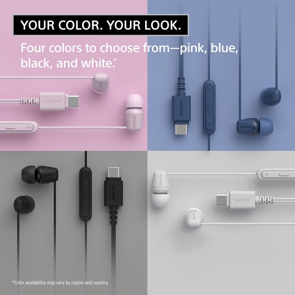 Sony IER-EX15C kabelgebundene In-Ear-Kopfhörer – hochwertige Stereo-Ohrhörer mit Mikrofon, tiefem Bassklang und komfortablen Silikon-Ohrstöpseln