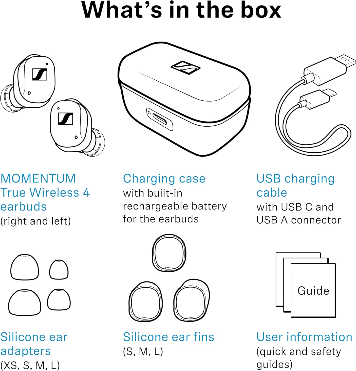 Sennheiser Momentum True Wireless 4 Smart Earbuds – Premium Bluetooth ANC Earphones with Hi-Res Sound, Adaptive Noise Cancellation & 30H Battery