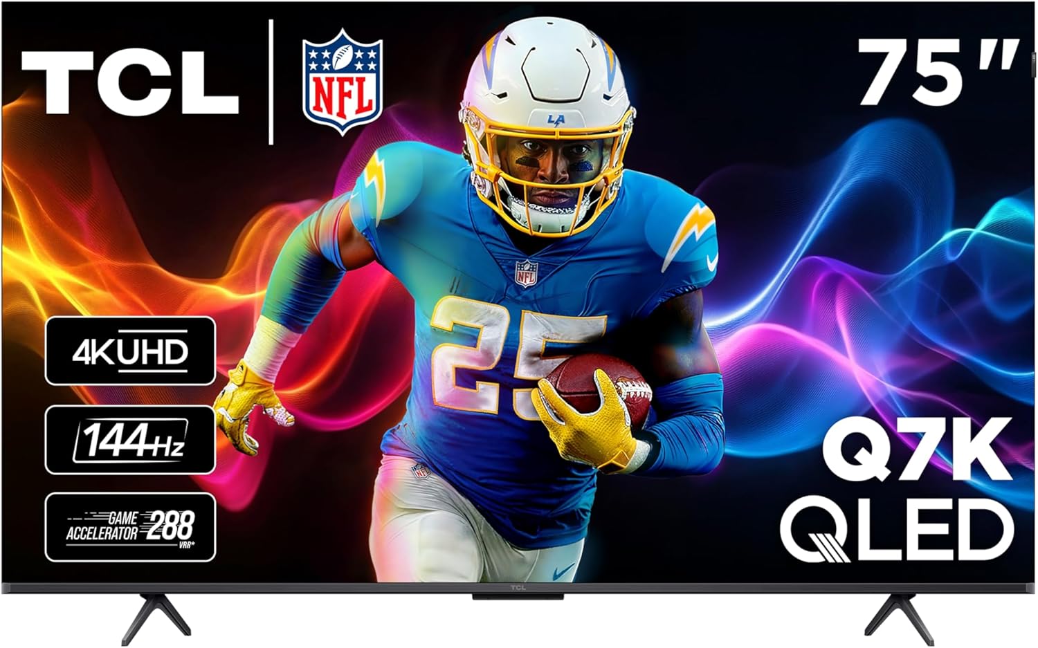 75-Inch TCL 75Q7K Q7 Series 4K UHD QLED Smart Google TV – Dolby Vision HDR, Quantum Dot Display, Gaming Ready, Wi-Fi Streaming