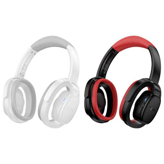 Casque audio sans fil Bluetooth HOCO W67 – Bluetooth 5.3, basses profondes, design pliable, compatible AUX et carte TF, microphone intégré