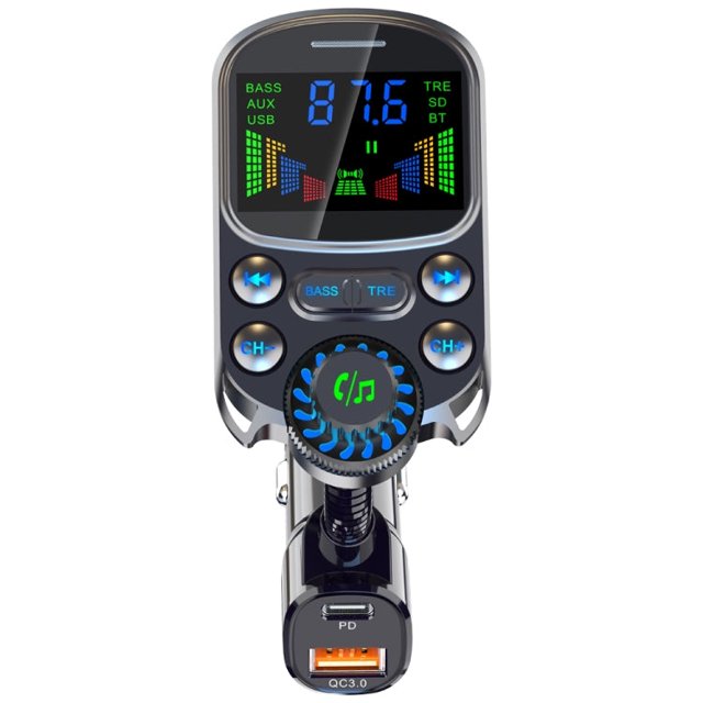BC86 Auto-MP3-Player Bluetooth FM Transmitter – USB-Ladegerät, Freisprechfunktion, LED-Anzeige, Dual-USB-Anschlüsse für Musik-Streaming im Auto