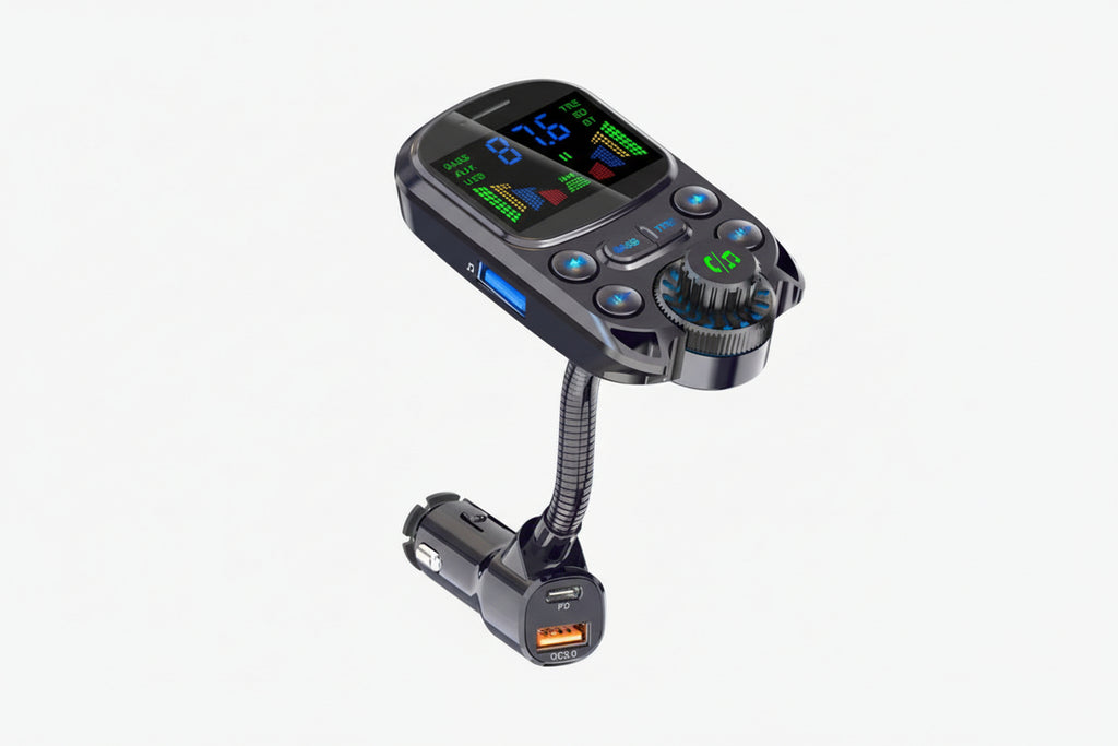 BC86 Auto-MP3-Player Bluetooth FM Transmitter – USB-Ladegerät, Freisprechfunktion, LED-Anzeige, Dual-USB-Anschlüsse für Musik-Streaming im Auto