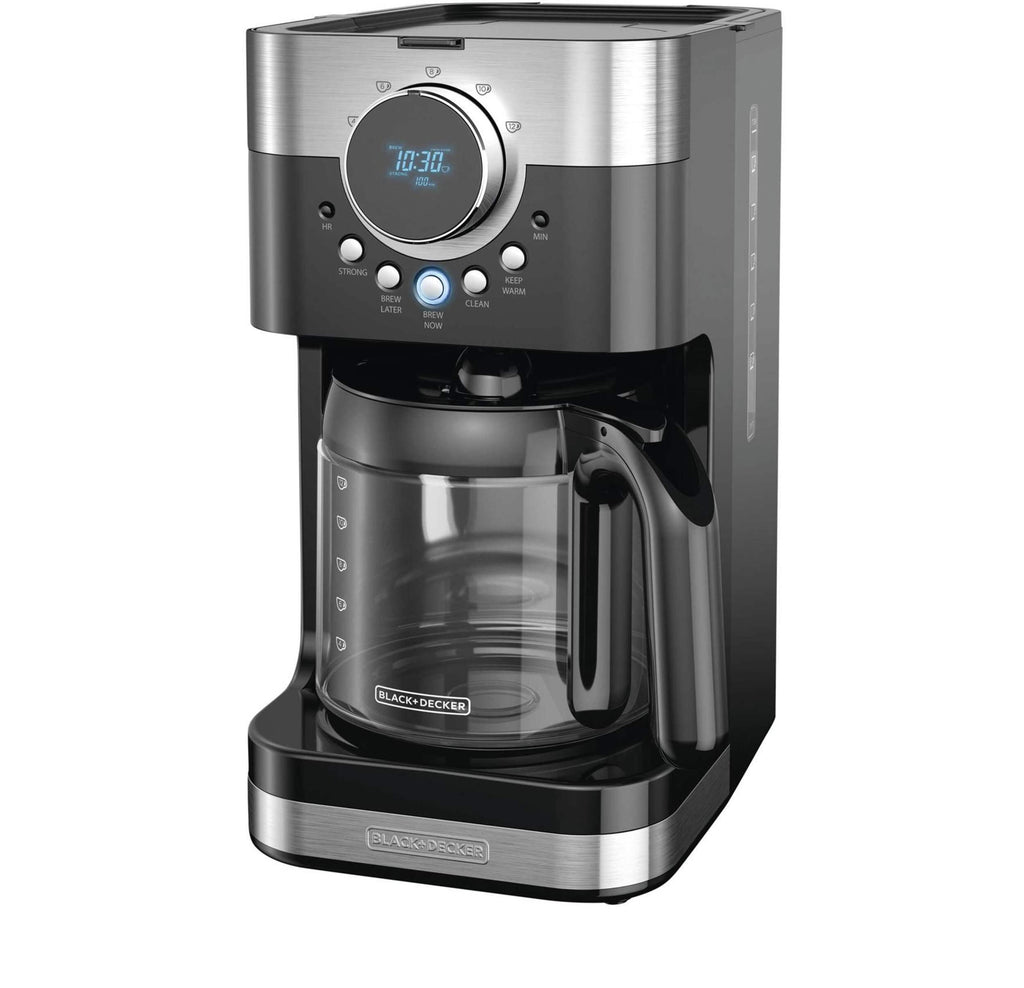 BLACK+DECKER CM4200SC Coffee Maker – 12-Cup Programmable Drip Coffee Machine with Glass Carafe, Auto Brew & Keep Warm Function