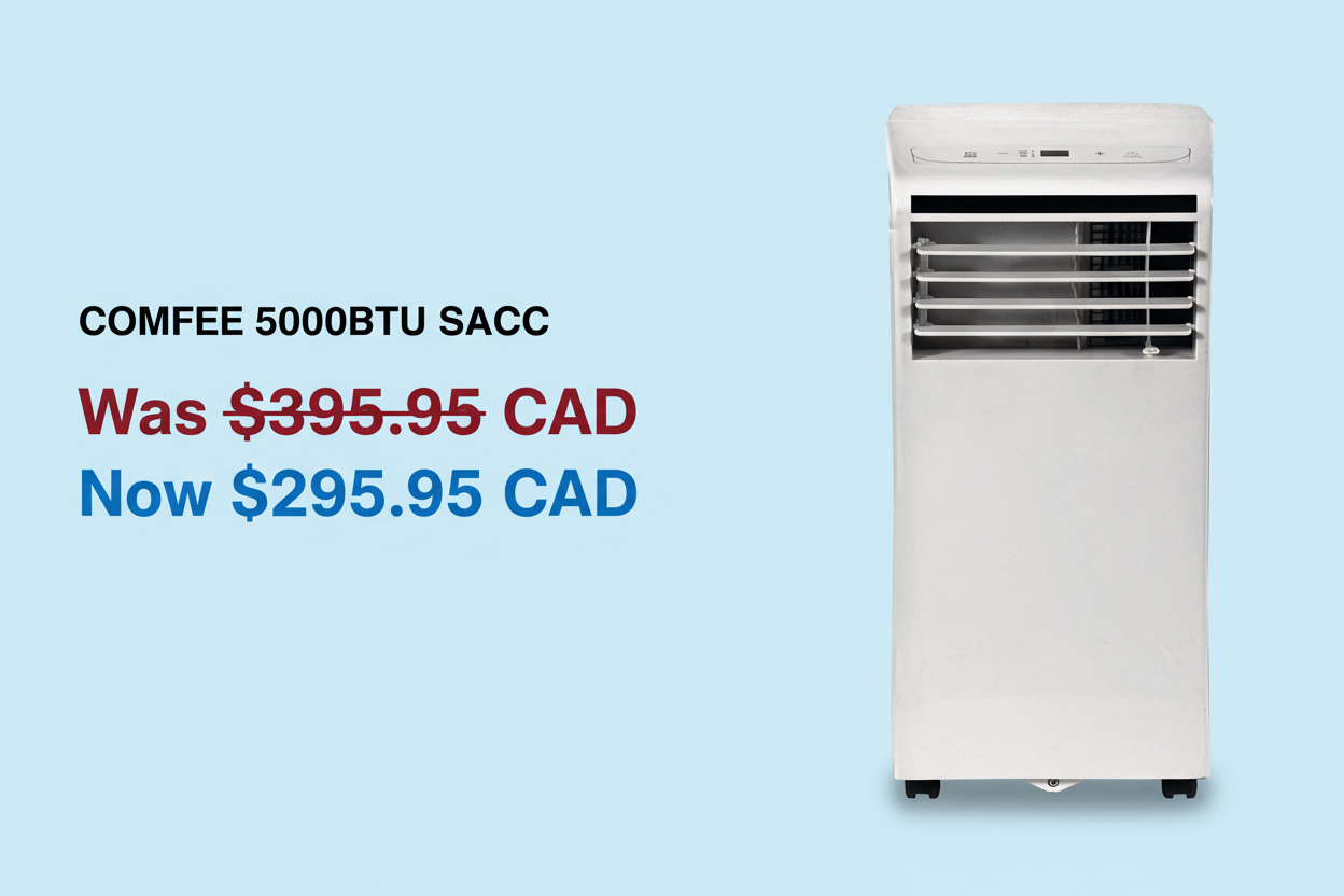 Comfee 5000BTU Portable Air Conditioner Promotional Banner