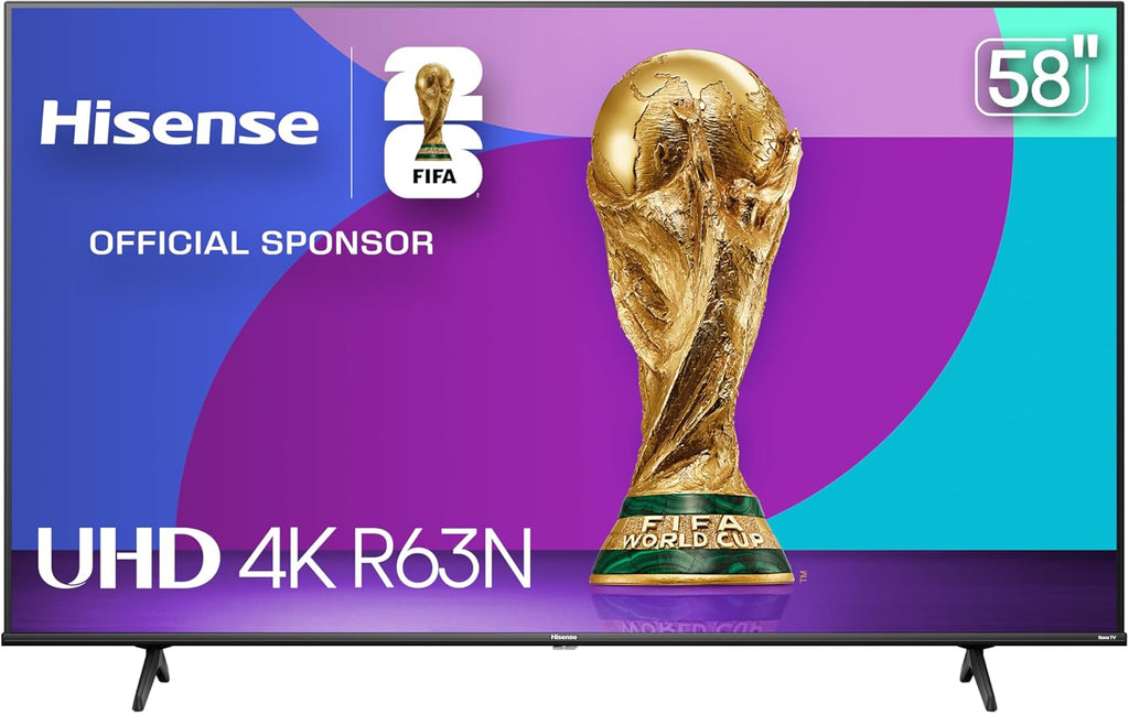 Hisense 58R63N-58 inch 4K UHD HDR LED Roku Smart TV.