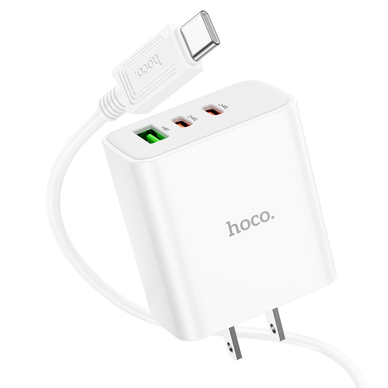 HOCO C126 40W Fast Charger USB-C + USB-A Dual Port Wall Charger – PD & QC 3.0 Rapid Charging Adapter for iPhone, Samsung, Android, Tablets
