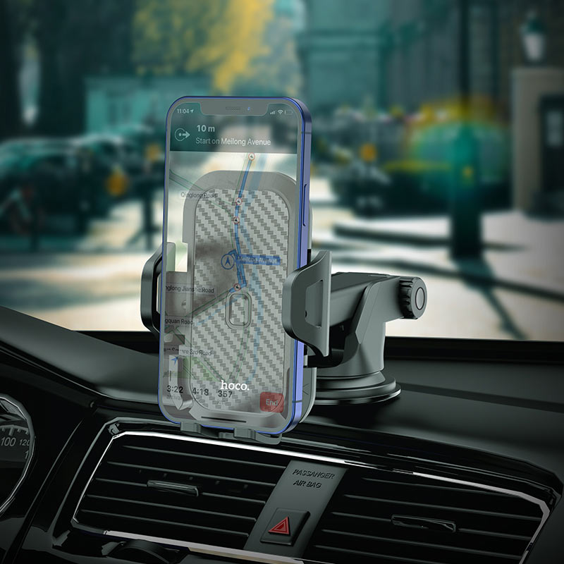 HOCO CA76 Universal Kfz-Handyhalterung – Armaturenbrett-/Windschutzscheibenhalterung, 360°-Drehung, starker Saugnapf – sichere Smartphone-Halterung fürs Auto