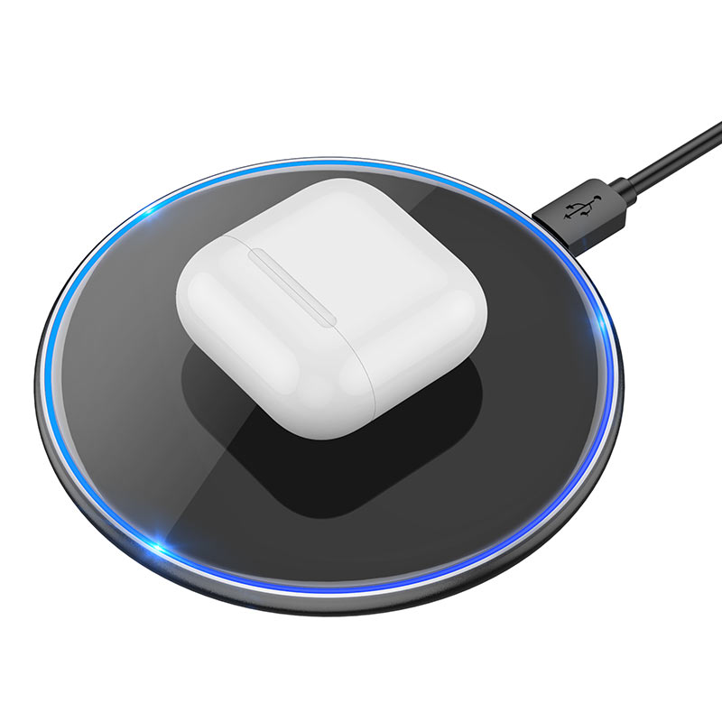 HOCO CW6 Pro Fast Wireless Charger Stand – 15W Qi Wireless Charging Dock for iPhone & Android Smartphones