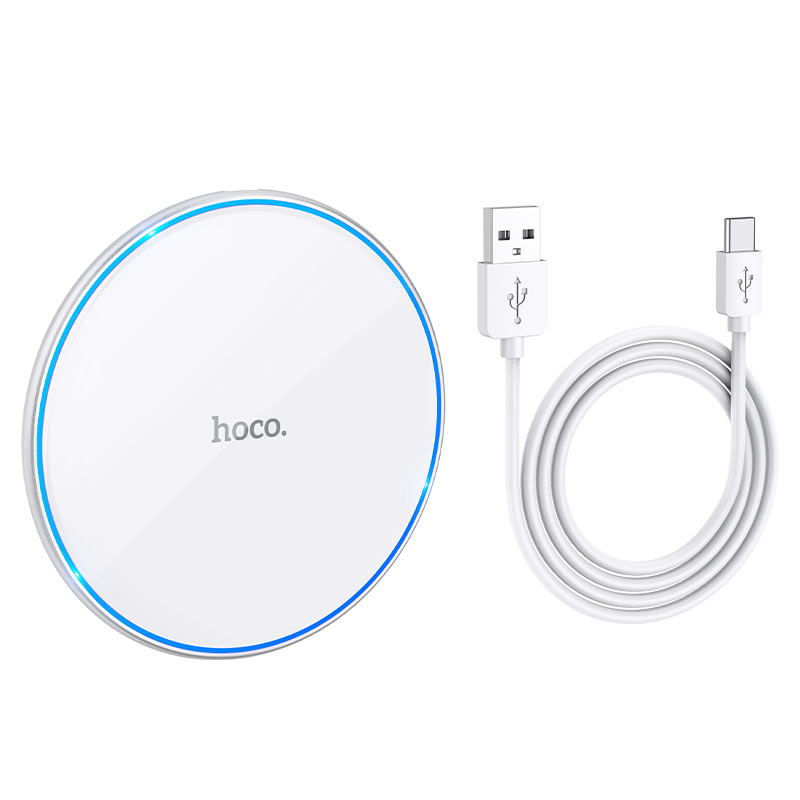 HOCO CW6 Pro Fast Wireless Charger Stand – 15W Qi Wireless Charging Dock for iPhone & Android Smartphones