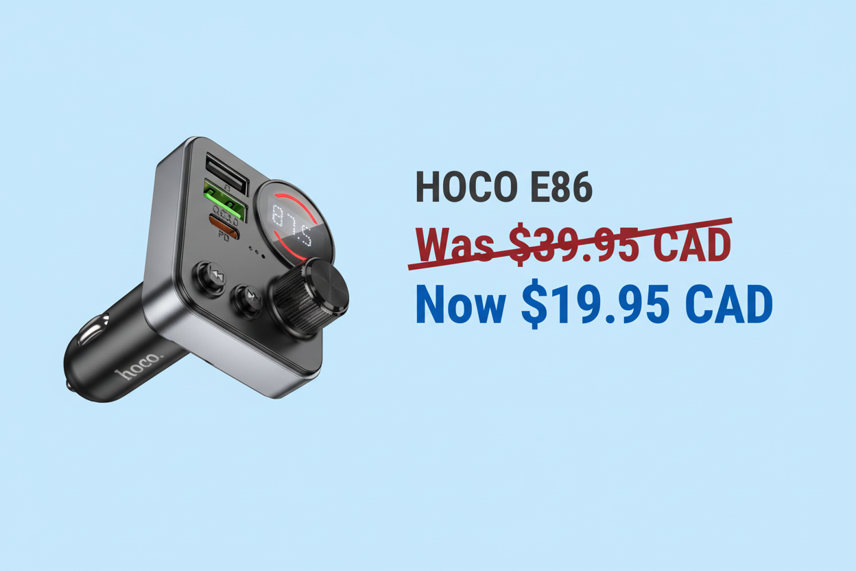 Hoco E86 Car Charger - Corrected Strikethrough