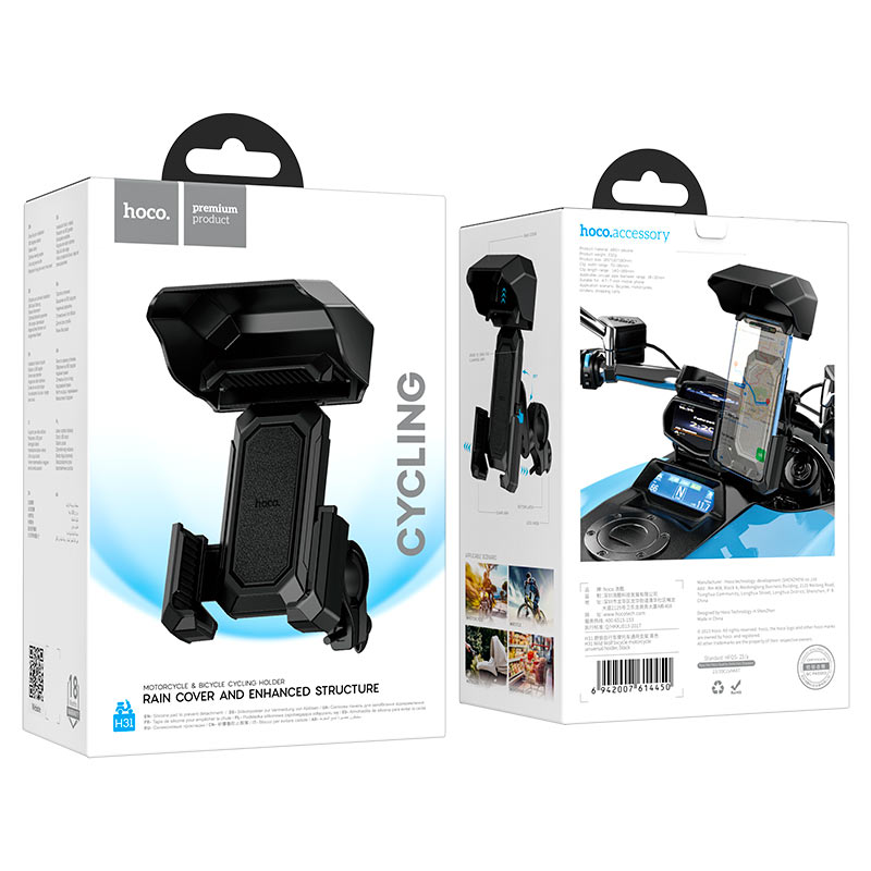 Support de téléphone HOCO H31 pour vélo et moto – Support universel pour smartphone au guidon, compatible avec vélos, motos et scooters