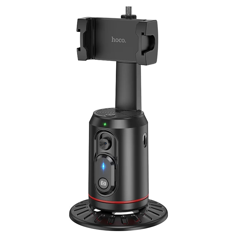 Hoco K23 Smart Auto Face Tracking Tripod – 360° Rotating Phone Holder with Bluetooth Remote, AI Tracking Stand for Vlogging, Live Streaming & Video Recording