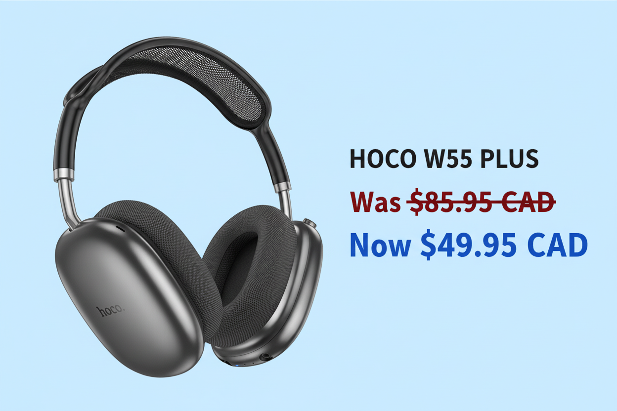 Hoco W55 Plus Wireless Headphones Promotional Banner