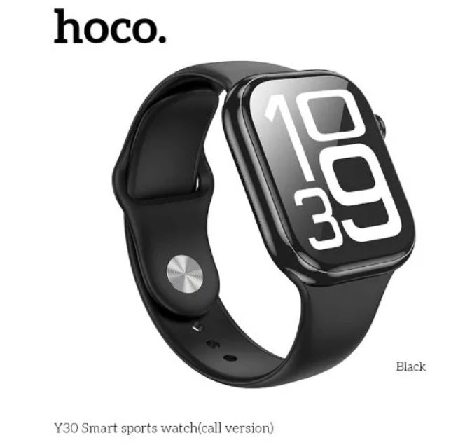HOCO Y30 Smart Watch – Stylish Fitness Tracker with Heart Rate Monitor, Notifications & Long Battery Life
