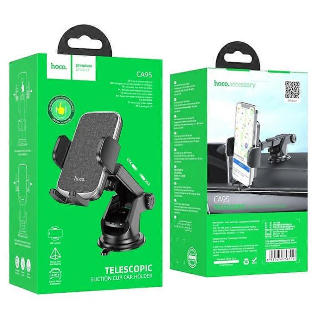 HOCO CA95 Auto-Handyhalterung – Starke Saugnapf-Halterung für Armaturenbrett & Windschutzscheibe für Smartphones