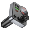 HOCO E86 48W Bluetooth FM Transmitter & Schnellladegerät fürs Auto – PD30W USB-C + QC3.0 Dual Port, Freisprechanrufe, RGB-Display