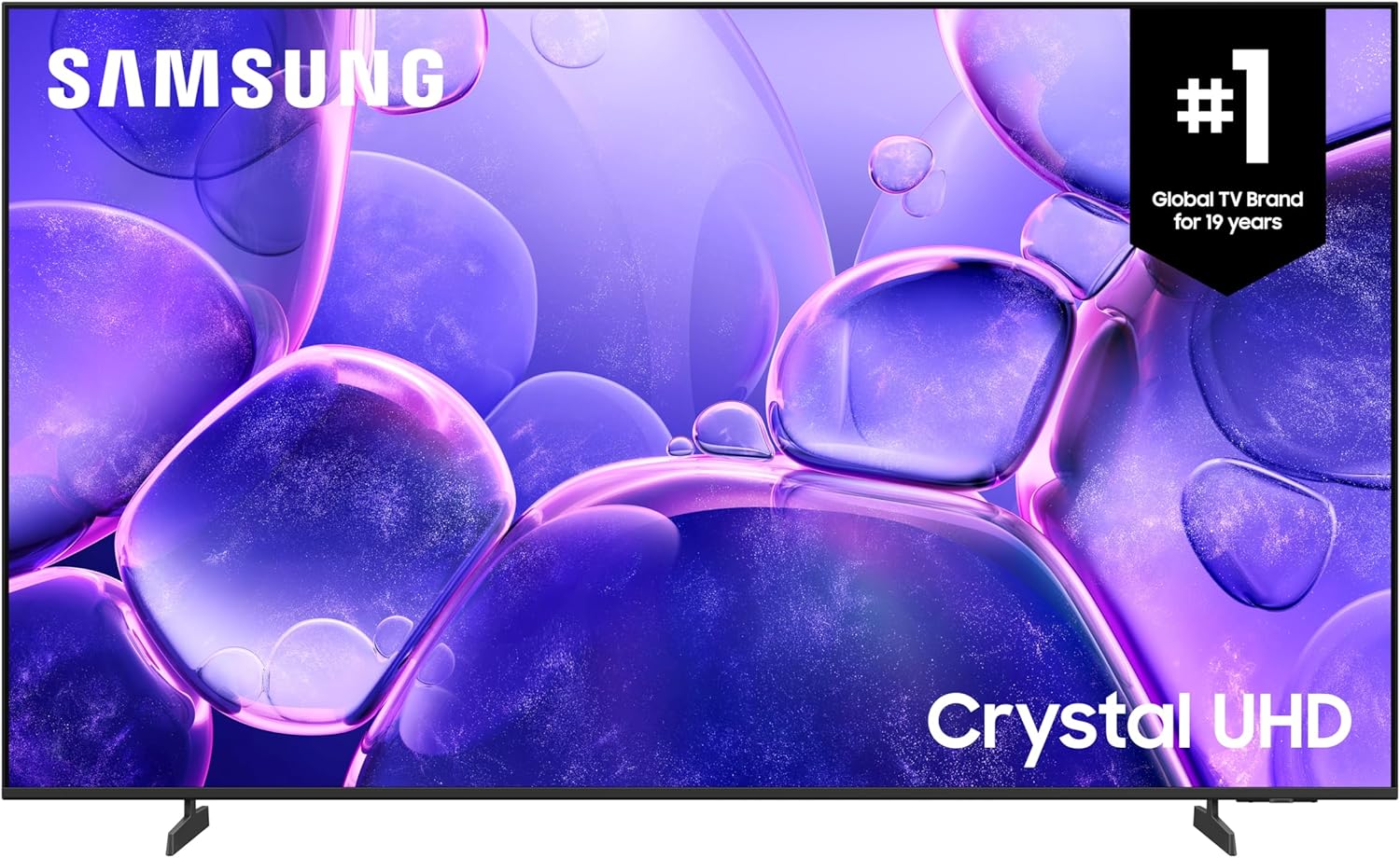 SAMSUNG 65-Inch U8000 Crystal UHD 4k Smart TV, Crystal Processor 4K, HDR, Titan Grey Metal Stream Design, Q-Symphony, Gaming Hub, 3 HDMI